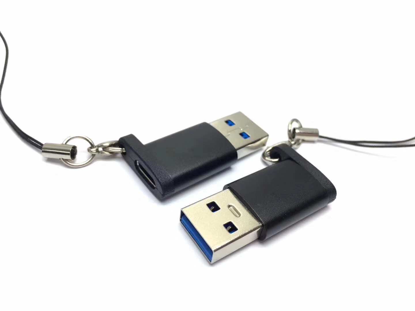 USB C F to USB 3.0 M Adapter with Key Ring 