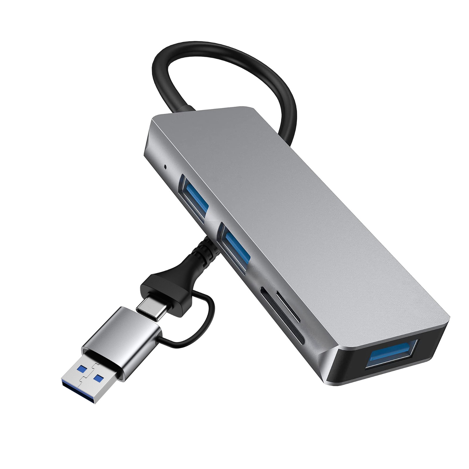2in1 Aluminum USB 3.0 Hub  with Card reader